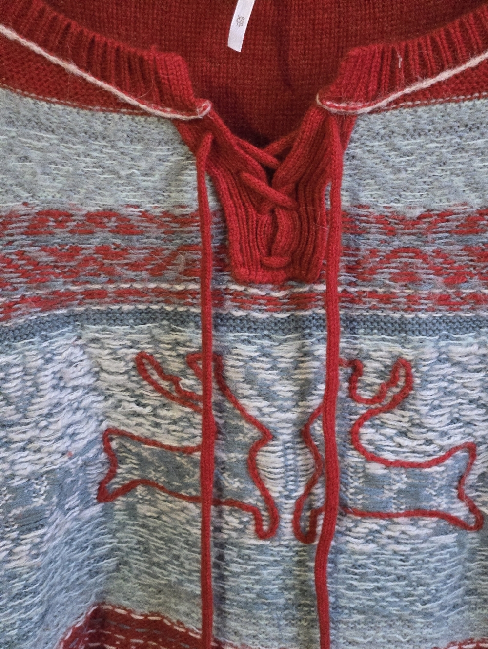 Free People Kissing Deer Sweater XS - Picture 4 of 6